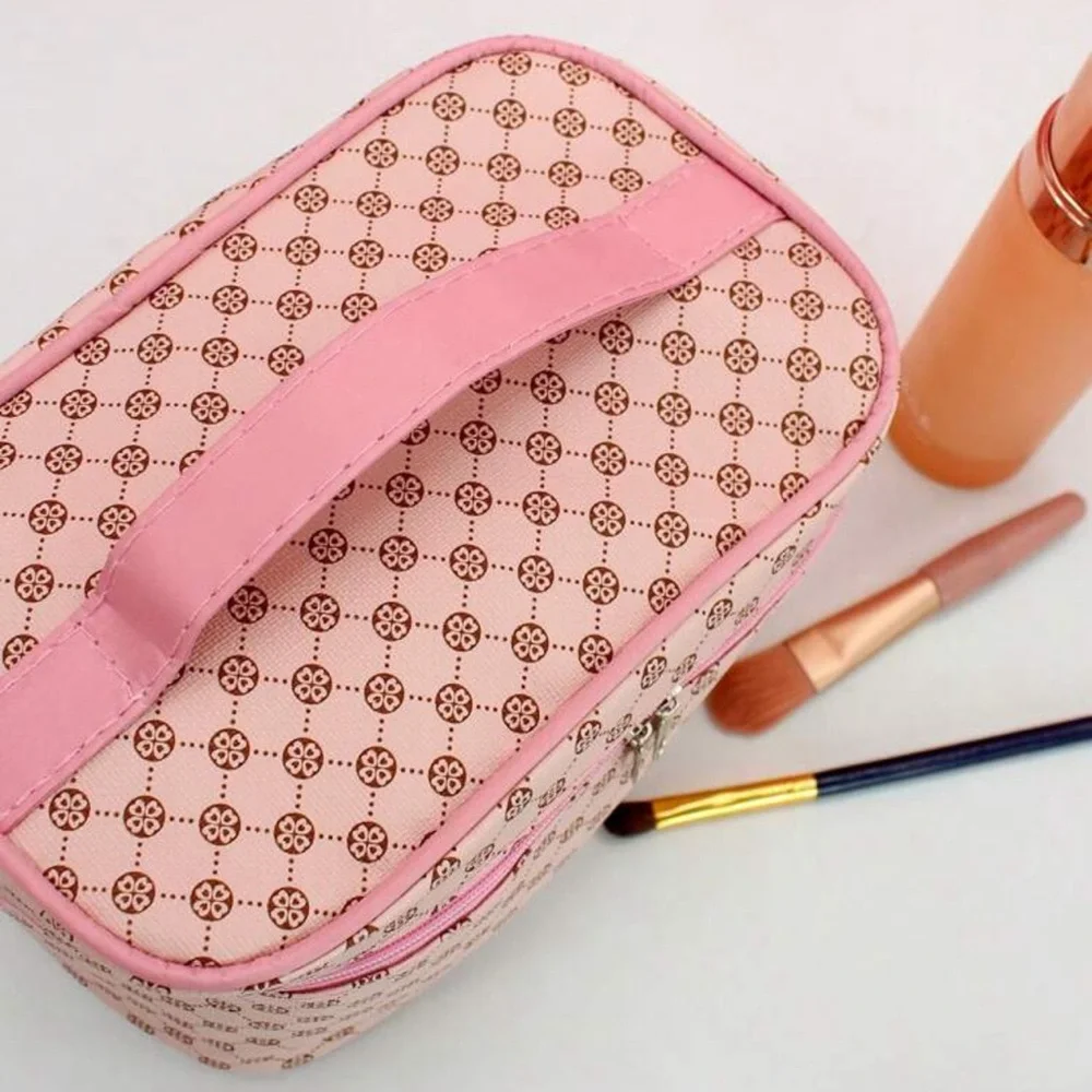 Pink Design Fashion Inspired Cosmetic Travel Makeup Bag, NWT